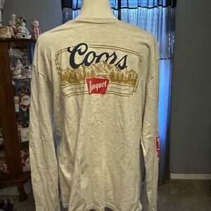 2 for $10 sale! Coors Banquet Cream Long Sleeve Shirt